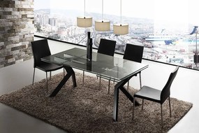 Tavolo allungabile Tokyo Glass disponibile in tre colorazioni