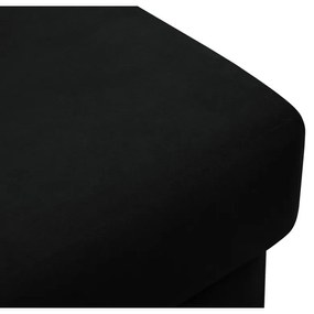 Poggiapiedi nero con rivestimento in velluto Kyoto – Cosmopolitan Design