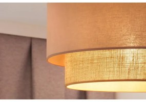 Duolla - Lampadario a plafone  BOHO 1xE27/15W/230V diametro 45 cm beige/marrone