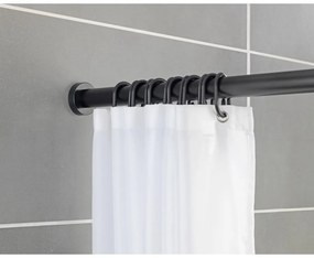 Asta da bagno telescopica nera, lunghezza 110-185 cm Luz - Wenko