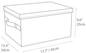 Scatola in tessuto beige con coperchio 34x45x25 cm Soft Storage - Bigso Box of Sweden