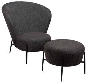 Poltrona antracite in tessuto bouclé Orbit - DAN-FORM Denmark