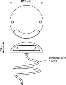 Faretto a pavimento da esterno 3W IP67 Monodirezionale - Inox Colore Bianco Naturale 4.000K