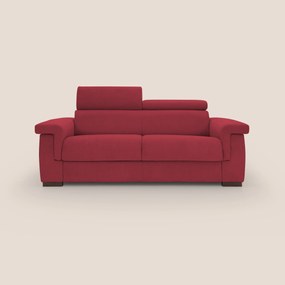 Bjorn divano letto sfoderabile con materasso H18 cm e poggiatesta reclinabili in tessuto impermeabile T02 rosso