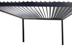 Pergola bioclimatica L 400 x P 300 x H 250 cm BIOCLIMATICA in alluminio grigio antracite, 12 mq