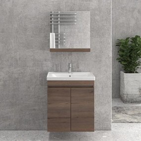 Mobile bagno sospeso da 65cm con lavabo incasso SV-65A - KAMALU