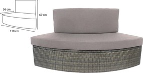 Vasca Idromassaggio da Esterno Semirigida Riscaldata 4+2 Posti con Mobili Ø193x73 cm NetSpa Octopus Marrone...