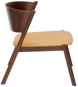 Poltrona marrone scuro Oblique - Hübsch