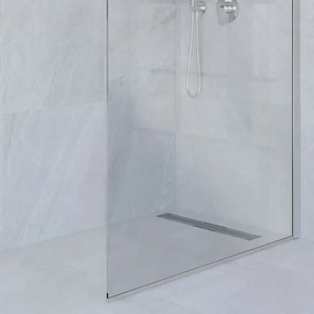 Doccia Walk-In 160 cm trasparente 6 mm profilo cromo H 200 cm Klug