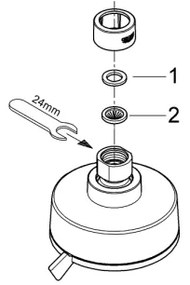 GROHE 27591001 - Soffione doccia TEMPESTA COSMOPOLITAN 100, 100 mm, cromo lucido