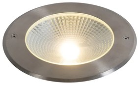 Faretto da terra moderno in acciaio incluso LED da 20 W - Bridge