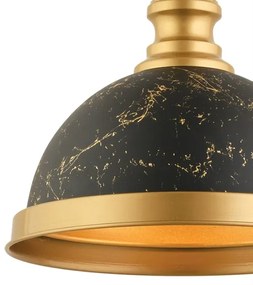 Lampadario a sospensione con cavo MONZA, 1xE27/40W/230V, Ø 29 cm, nero/bronzo