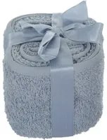 Set 4 lavette asciugamani cotone blu 30x30 cm Pop Corn
