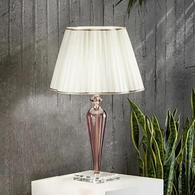 Lampada da tavolo 40x69 cm DEBUSSY in vetro lavorato a mano Borgogna