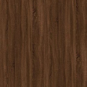 Tavolino Salotto Rovere Marrone 60x44,5x45 cm Legno Multistrato