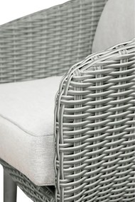 Set di mobili da giardino grigio chiaro in rattan artificiale Bistro – Unique Furniture