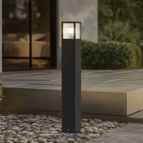 Lampioncino da giardino Klemens Lucande, dimmerabile, Nero, Alluminio, Moderno, Lampada da esterni