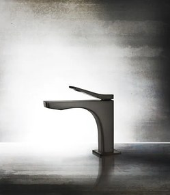 Miscelatore Lavabo Con Scarico Con Flessibili Di Collegamento black metal brushed Rilievo 59001 Gessi