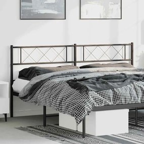 Testiera İn Metallo Nero 193 Cm /