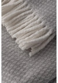 Plaid grigio chiaro con contenuto di cotone , 140 x 180 cm Ruby - Euromant