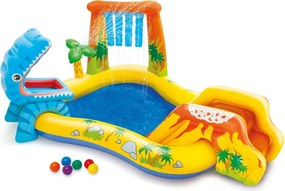Gioco gonfiabile Intex piscina con cascata canestr dinosauro scivolo bimbo bimba