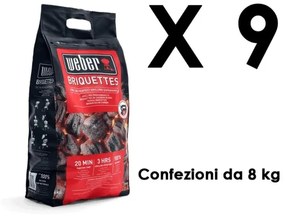 Bricchetti di legno 8 kg Weber - Offerta 9 Sacchi
