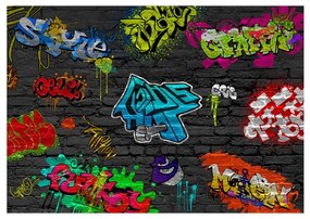 Fotomurale  Graffiti wall  Colore Nero, Dimensioni e Misure 150x105