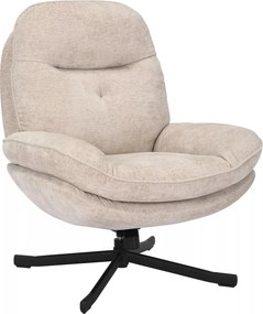 Poltrona Harper in tessuto beige – 77x54x101 cm