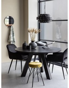 Set di sedie da pranzo nera in imbottito con braccioli 2 pz Jelle – WOOOD