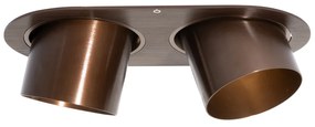 Set di 6 faretti da incasso bronzo scuro GU10 70mm orientabili a 2 luci - Installa