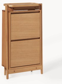 Scarpiera in legno con ripiani pieghevoli Libby