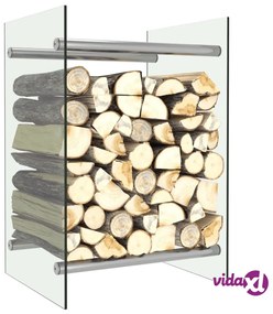 vidaXL Porta Legna Trasparente 40x35x60 cm in Vetro