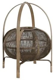 Portacandele DKD Home Decor Naturale Marrone Bambù 33 x 33 x 42 cm