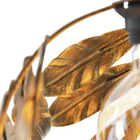 Lampada a sospensione vintage oro antico rotonda 3 luci - Linden