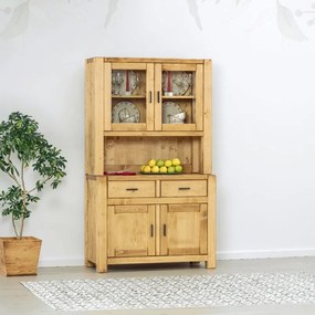 Credenza completa 4 ante (2 a vetro) e 2 cassetti - LM-AD035