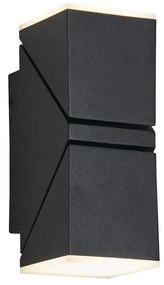 Searchlight 36170BK - MONTANA LED Lampada da parete per esterni 2xLED/6W/230V IP44