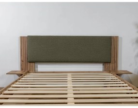 Letto matrimoniale verde con rete inclusa 140x190 cm Lior – Bobochic Paris