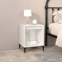 Comodino Bianco Lucido 40x35x50 cm cod mxl 29947