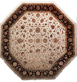 Tabriz Tappeto 300x300 Beige (Pakistan) Annodato A Mano