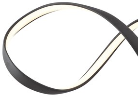 Lampada a sospensione di design nera 100 cm con LED dimmerabile a 3 livelli - Wokkel