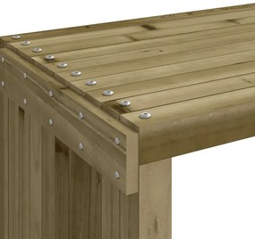 Panca da Giardino Estensibile 212,5x40,5x45 cm Pino Impregnato