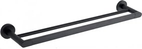 Mexen Tiber doppio appendino per asciugamani, nero - 7050525-70