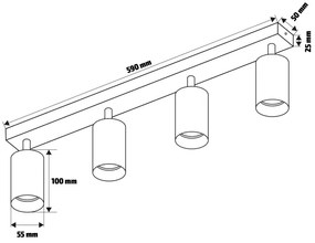 Brilagi - Luce Spot da bagno SELE 4xGU10/30W/230V IP44 argento