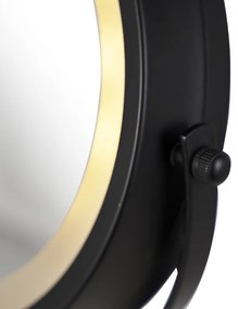 Specchio da bagno di design nero con LED regolabile IP44 - Vicino