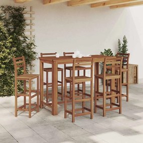 Tavolo Da Bar İn Legno Massello Di Acacia 150x70x105 Cm /
