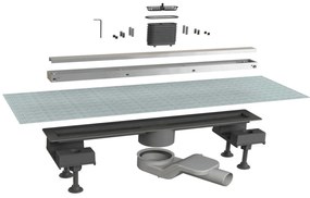 Canalina Di Scarico Piastrellabile 90 Cm Con Kit Di Guaina Bonomini "Canalissima"