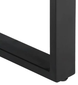 Panca 160 cm Nero e Marrone in Vera Pelle di Capra