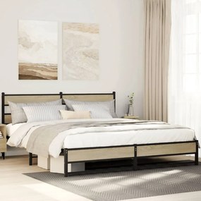 Giroletto Senza Materaso İn Metallo Rovere Sonoma 200x200 Cm /