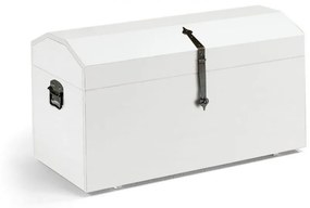 Baule in legno Bianco 98×x47x54 cm