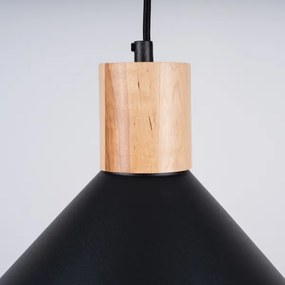 Sollux SL.1320 - Lampadario a sospensione con filo JAGA 1xE27/15W/230V diametro 30 cm nero